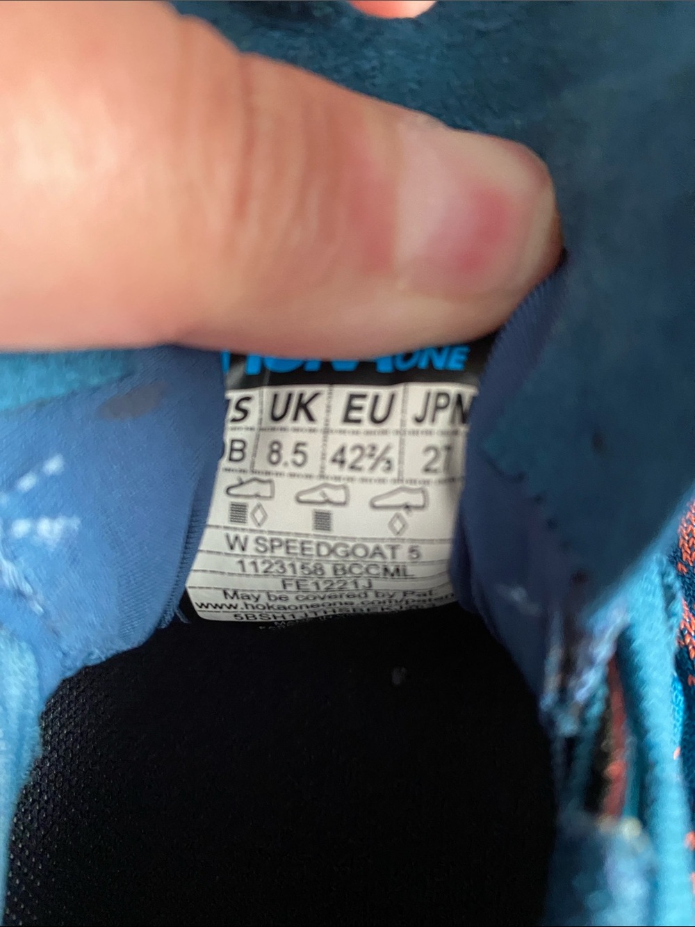 Hoka womens Sneakers in Teal and Orange - Picture 7 of 7
